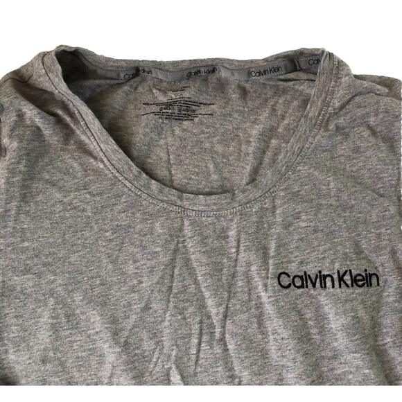 Calvin Klein Sleepwear Women's L/S Tee Logo Gray Size Small - Picture 9 of 11